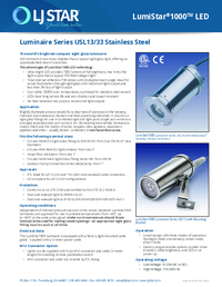 Thumbnail of document Data Sheet - LumiStar1000™ LED Luminaire Series USL13/33